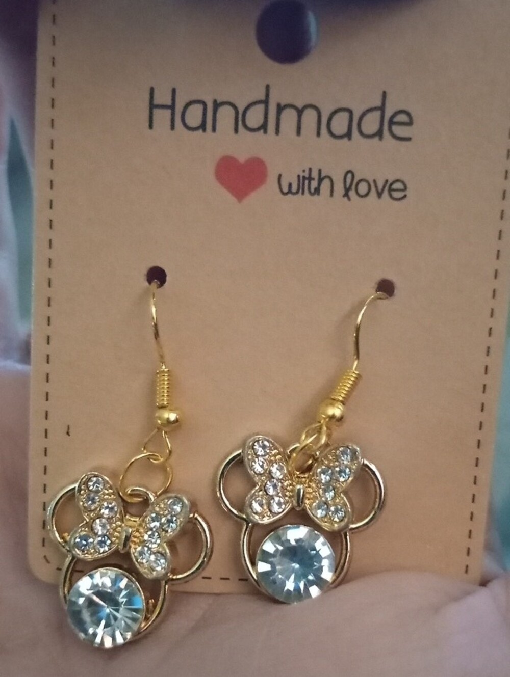 $8 Each Or Bundle 5/$20 Handmade Gold Minnie Mouse Inspired Earrings